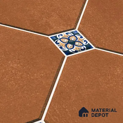 Stone Floor Tile   TL 10485  20 inch x 20 inch - Vitrified Matte Finish -12 mm | Suitable for Parking, Balcony & Terrace | Pattern Alignment May Vary | 2-3 mm Spacer is Mandatory