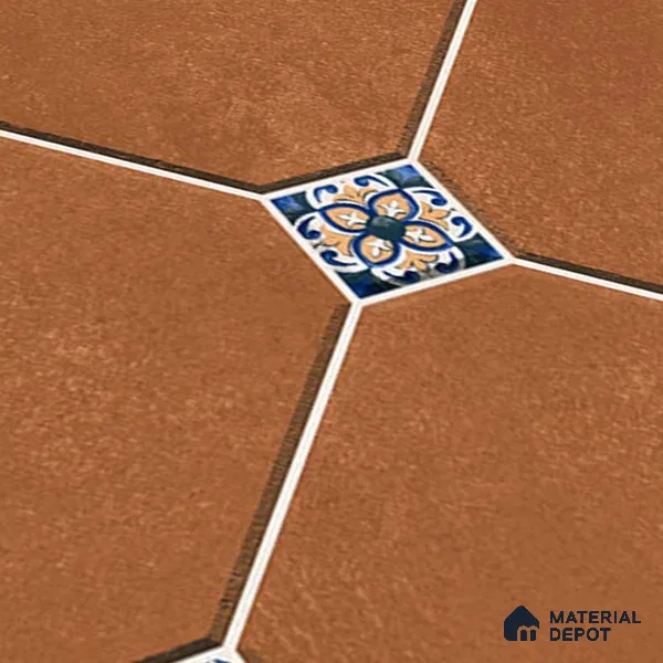 Stone Floor Tile   TL 10485  20 inch x 20 inch - Vitrified Matte Finish -12 mm | Suitable for Parking, Balcony & Terrace | Pattern Alignment May Vary | 2-3 mm Spacer is Mandatory