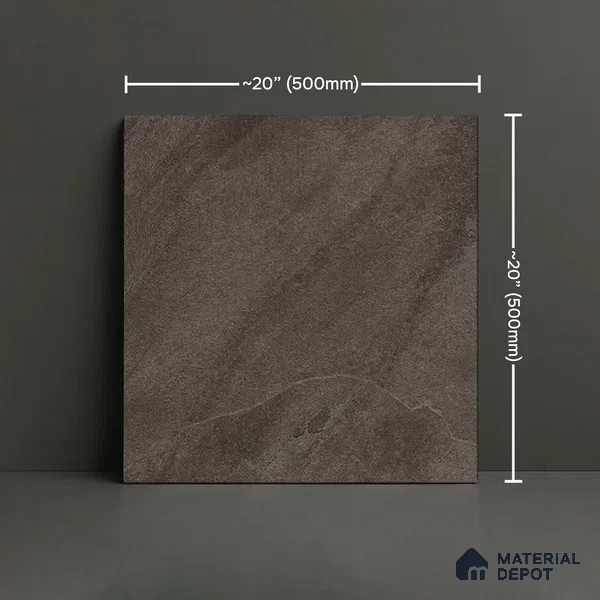 Stone Floor Tile TL 10479 20 inch x 20 inch - Vitrified Matte Finish -12 mm | Suitable for Parking, Balcony & Terrace | Pattern Alignment May Vary | 2-3 mm Spacer is Mandatory