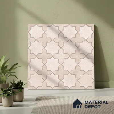 Stone Floor Tile   TL 10483 B  20 inch x 20 inch - Vitrified Matte Finish -12 mm | Suitable for Parking, Balcony & Terrace | Pattern Alignment May Vary | 2-3 mm Spacer is Mandatory