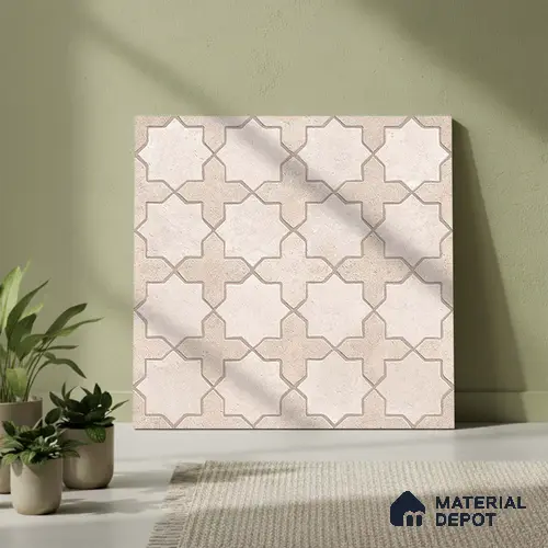 Stone Floor Tile TL 10483 B 20 inch x 20 inch - Vitrified Matte Finish -12 mm | Suitable for Parking, Balcony & Terrace | Pattern Alignment May Vary | 2-3 mm Spacer is Mandatory
