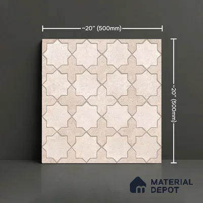 Stone Floor Tile   TL 10483 B  20 inch x 20 inch - Vitrified Matte Finish -12 mm | Suitable for Parking, Balcony & Terrace | Pattern Alignment May Vary | 2-3 mm Spacer is Mandatory