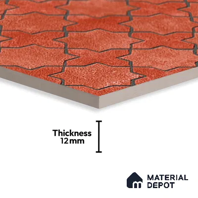 Stone Floor Tile   TL 10483  20 inch x 20 inch - Vitrified Matte Finish -12 mm | Suitable for Parking, Balcony & Terrace | Pattern Alignment May Vary | 2-3 mm Spacer is Mandatory