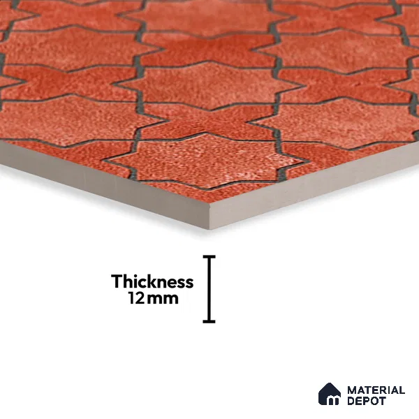 Stone Floor Tile   TL 10483  20 inch x 20 inch - Vitrified Matte Finish -12 mm | Suitable for Parking, Balcony & Terrace | Pattern Alignment May Vary | 2-3 mm Spacer is Mandatory