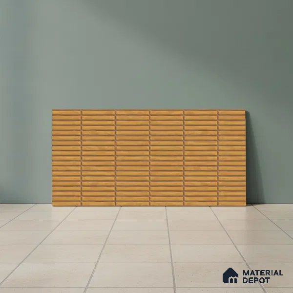 Subway Look Wall Tile TL 10373 B Mendila Orange 24 x 12 inch Matte Finish Ceramic Tile - 9 mm | Suitable for Kitchen, Bathroom & Dining Area | Please Expect a Slight Variation of Pattern