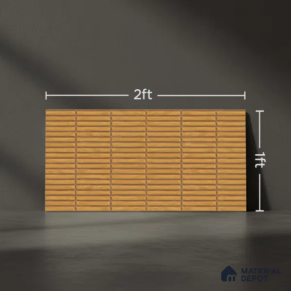 Subway Look Wall Tile TL 10373 B Mendila Orange 24 x 12 inch Matte Finish Ceramic Tile - 9 mm | Suitable for Kitchen, Bathroom & Dining Area | Please Expect a Slight Variation of Pattern
