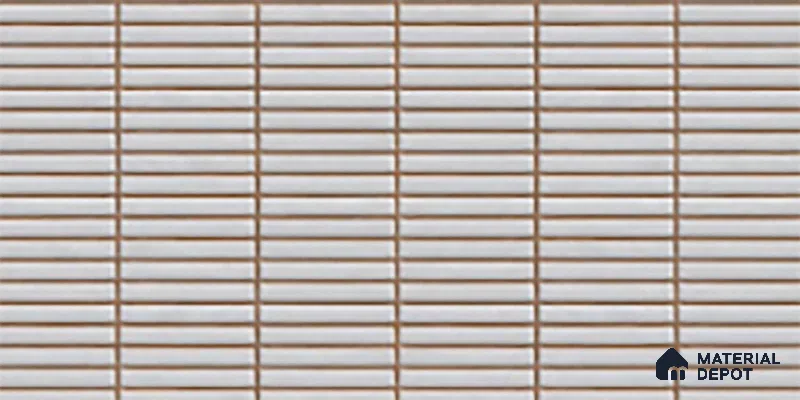 Subway Look Wall Tile TL 10373 C Mendila Silver 24 x 12 inch Matte Finish Ceramic Tile - 9 mm | Suitable For Bathroom, Kitchen & Dining Area | Please Expect a Slight Variation of Pattern