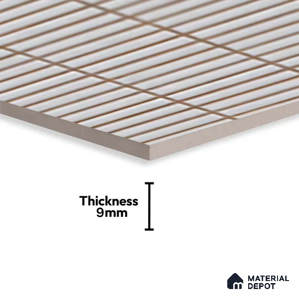 Subway Look Wall Tile TL 10373 C Mendila Silver 24 x 12 inch Matte Finish Ceramic Tile - 9 mm | Suitable For Bathroom, Kitchen & Dining Area | Please Expect a Slight Variation of Pattern