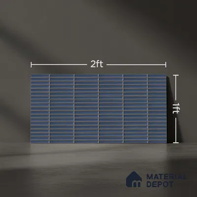 Subway Look Wall Tile TL 10373 D Mendila Lagoon 24 x 12 inch Matte Finish Ceramic Tile - 9 mm | Suitable for Kitchen, Bathroom & Dining Area | Please Expect a Slight Variation of Pattern