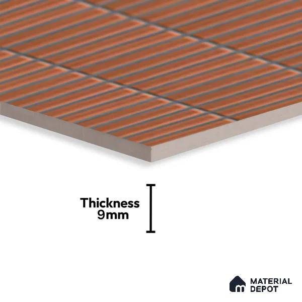 Subway Look Wall Tile TL 10373 E Mendila Clay 24 x 12 inch Matte Finish Ceramic Tile - 9 mm | Suitable for Kitchen, Bathroom & Dining Area | Please Expect a Slight Variation of Pattern