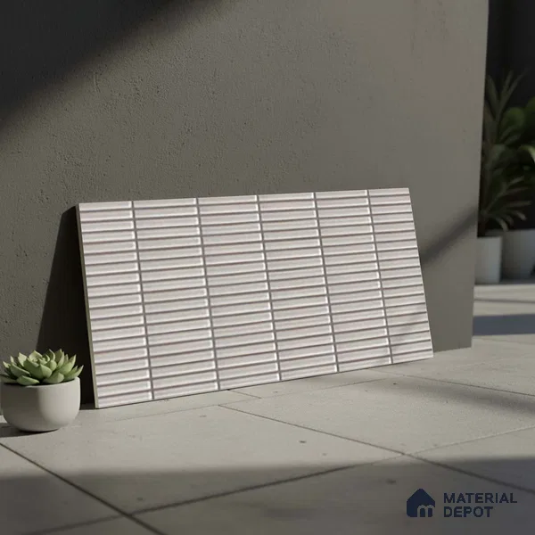 Subway Look Wall Tile TL 10373 F Mendila Bianco 24 x 12 inch Matte Finish Ceramic Tile - 9 mm | Suitable for Kitchen, Bathroom & Dining Area | Please Expect a Slight Variation of Pattern