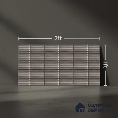 Subway Look Wall Tile TL 10373 G Mendila Smoke 24 x 12 inch Matte Finish Ceramic Tile - 9 mm | Suitable for Kitchen, Bathroom & Dining Area | Please Expect a Slight Variation of Pattern