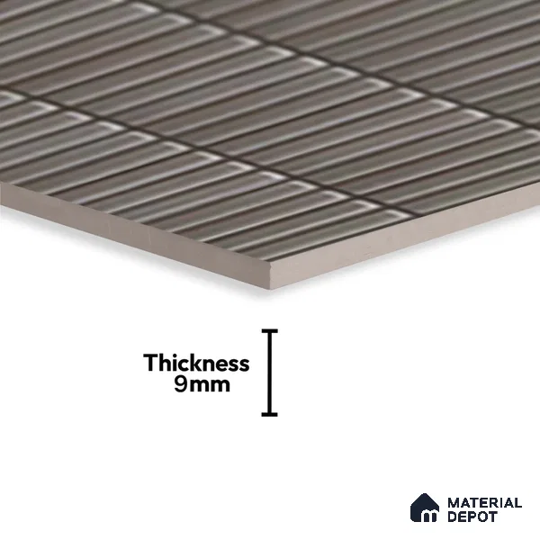 Subway Look Wall Tile TL 10373 G Mendila Smoke 24 x 12 inch Matte Finish Ceramic Tile - 9 mm | Suitable for Kitchen, Bathroom & Dining Area | Please Expect a Slight Variation of Pattern