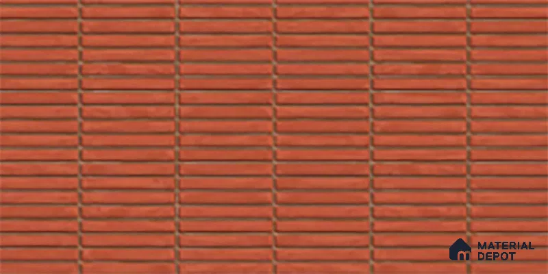Subway Look Wall Tile TL 10373 Mendila Red 24 x 12 inch Matte Finish Ceramic Tile - 9 mm | Suitable for Kitchen, Bathroom & Dining Area | Please Expect a Slight Variation of Pattern