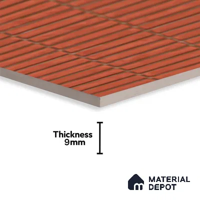 Subway Look Wall Tile TL 10373 Mendila Red 24 x 12 inch Matte Finish Ceramic Tile - 9 mm | Suitable for Kitchen, Bathroom & Dining Area | Please Expect a Slight Variation of Pattern
