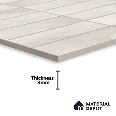 Subway Look Floor Tile TL 10372 C Artistic snowy 24 x 12 inch Glossy Finish Ceramic Tile - 9 mm | Suitable for Kitchen, Bathroom & Dining Area | Please Expect a Slight Variation of Pattern