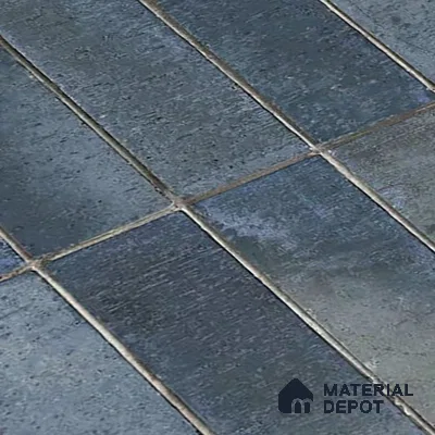 Subway Look Floor Tile TL 10372 Artistic blue 24 x 12 inch Glossy Finish Ceramic Tile - 9 mm | Suitable for Kitchen, Bathroom & Dining Area | Please Expect a Slight Variation of Pattern