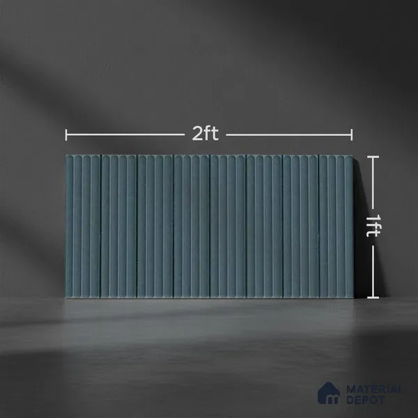 TL 10162 B Quimper Aqua HL 24 x 12 inch Glossy Finish Ceramic Tile - 9 mm | Please Expect a Slight Variation of Pattern