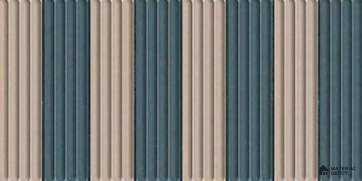 TL 10162 C Quimper Aqua Mix HL 24 x 12 inch Glossy Finish Ceramic Tile - 9 mm | Please Expect a Slight Variation of Pattern