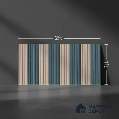 TL 10162 C Quimper Aqua Mix HL 24 x 12 inch Glossy Finish  Ceramic Tile - 9 mm | Please Expect a Slight Variation of Pattern