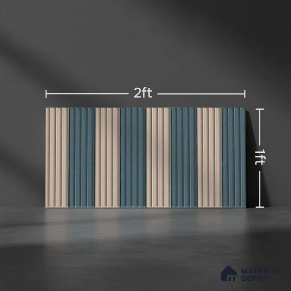 TL 10162 C Quimper Aqua Mix HL 24 x 12 inch Glossy Finish Ceramic Tile - 9 mm | Please Expect a Slight Variation of Pattern
