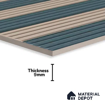 TL 10162 C Quimper Aqua Mix HL 24 x 12 inch Glossy Finish  Ceramic Tile - 9 mm | Please Expect a Slight Variation of Pattern