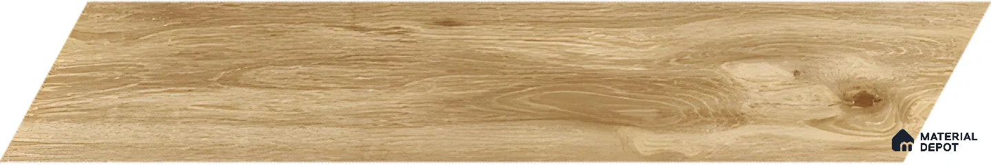 Wood Look Floor Tile TL 10724 Chevron Oaklore Beige 3 ft x 6 inch Matte Finish Porcelain Tile - 9 mm | Random 6 | Suitable For living Room, Bedroom, Bathroom | 2-3 mm Spacer is Mandatory