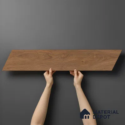Wood Look Floor Tile TL 10389 Puritan Pine 35.43 inch x 6 inch Matte Finish Vitrified Tile - 9 mm | Suitable For living Room, Bedroom, Bathroom | 2-3 mm Spacer is Mandatory