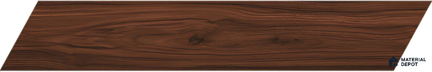 Wood Look Floor Tile TL 10399 Chevron Pecan 35.43 inch x 6 inch Matte Finish Porcelain Tile - 9 mm | Suitable For living Room, Bedroom, Bathroom | 2-3 mm Spacer is Mandatory