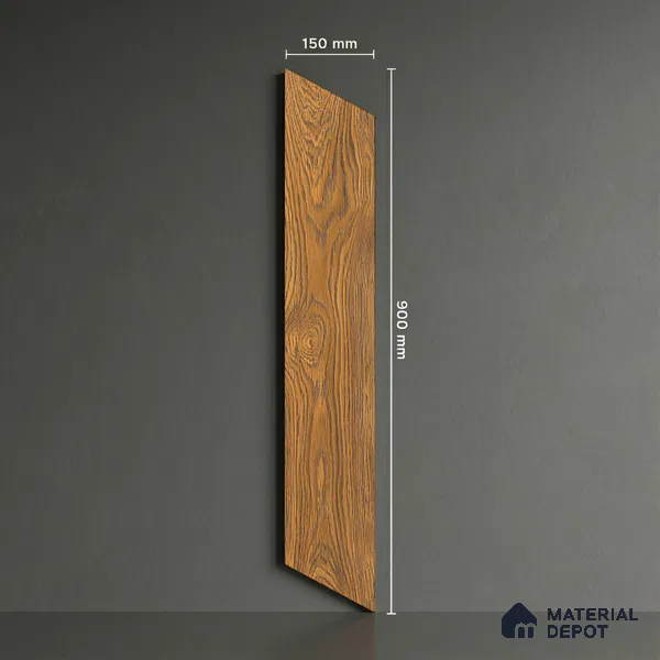 Wood Look Floor Tile TL 10386 Lpswich Pine 35.43 inch x 6 inch Matte Finish Vitrified Tile - 9 mm | Suitable For living Room, Bedroom, Bathroom | 2-3 mm Spacer is Mandatory