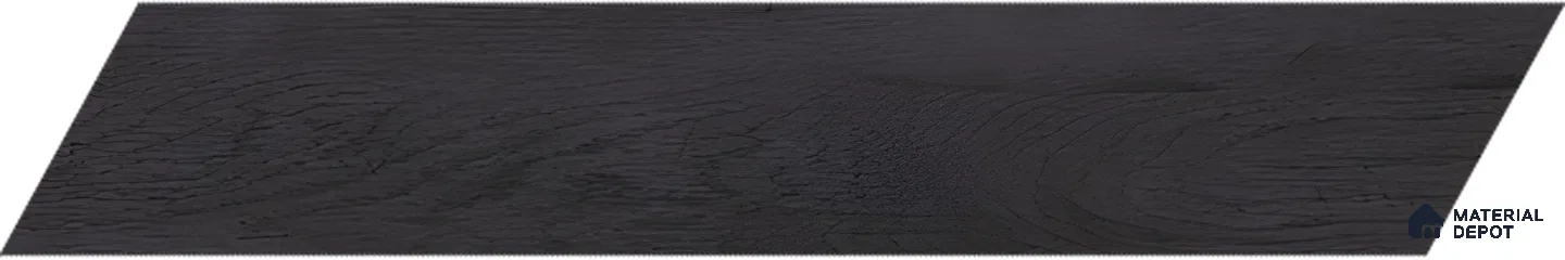 Wood Look Floor Tile TL 10383 Classic Jet Black 35.43 inch x 6 inch Matte Finish Vitrified Tile - 9 mm | Suitable For living Room, Bedroom, Bathroom | 2-3 mm Spacer is Mandatory