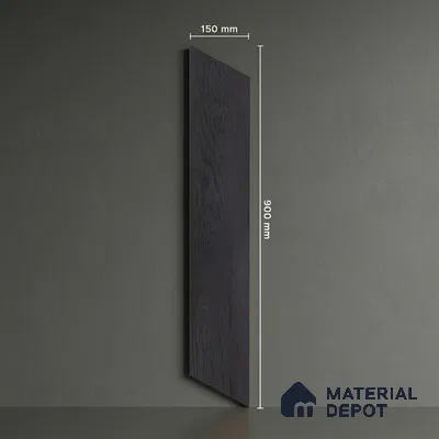 Wood Look Floor Tile TL 10383 Classic Jet Black 35.43 inch x 6 inch Matte Finish Vitrified Tile - 9 mm | Suitable For living Room, Bedroom, Bathroom | 2-3 mm Spacer is Mandatory