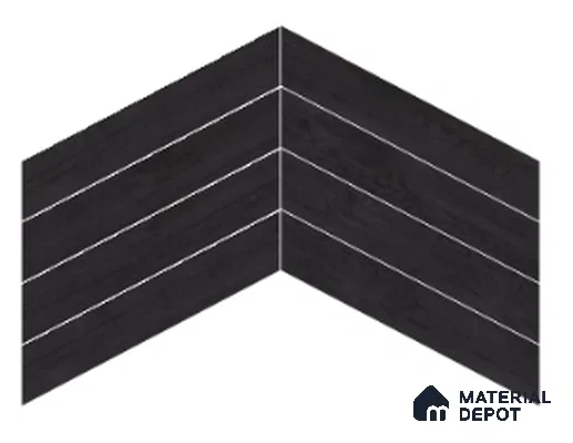Wood Look Floor Tile TL 10383 Classic Jet Black 35.43 inch x 6 inch Matte Finish Vitrified Tile - 9 mm | Suitable For living Room, Bedroom, Bathroom | 2-3 mm Spacer is Mandatory