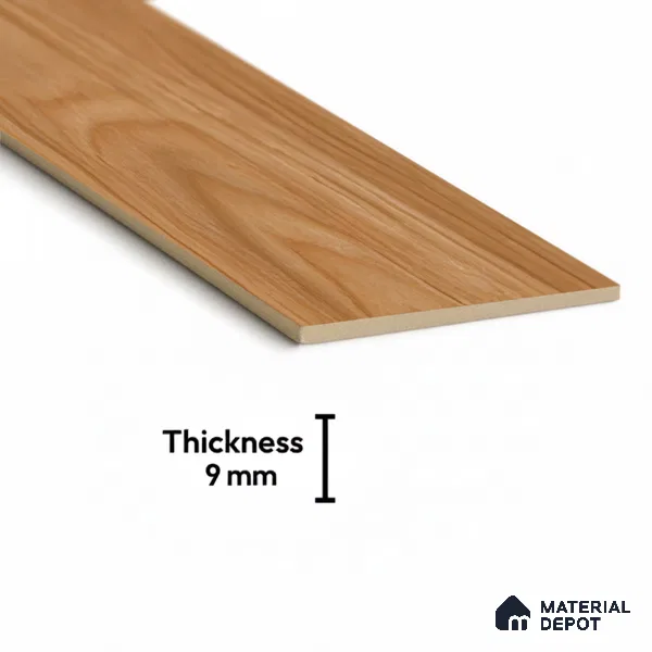 Wood Look Floor Tile TL 10392 Chevron Treviso 35.43 inch x 6 inch Matte Finish Porcelain Tile - 9 mm | Suitable For living Room, Bedroom, Bathroom | 2-3 mm Spacer is Mandatory