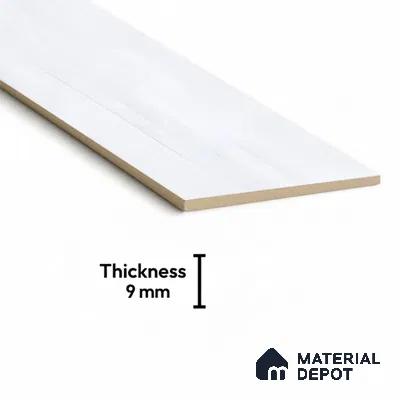 Wood Look Floor Tile TL 10382 Classic White 35.43 inch x 6 inch Matte Finish Vitrified Tile - 9 mm | Suitable For living Room, Bedroom, Bathroom | 2-3 mm Spacer is Mandatory