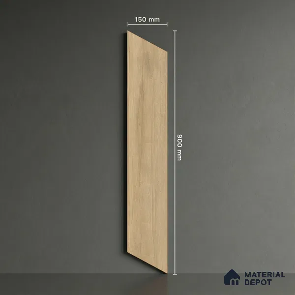 Wood Look Floor Tile TL 10393 C Chevron Tropez Springcreek 35.43 inch x 6 inch Matte Finish Porcelain Tile - 9 mm | Suitable For living Room, Bedroom, Bathroom | 2-3 mm Spacer is Mandatory