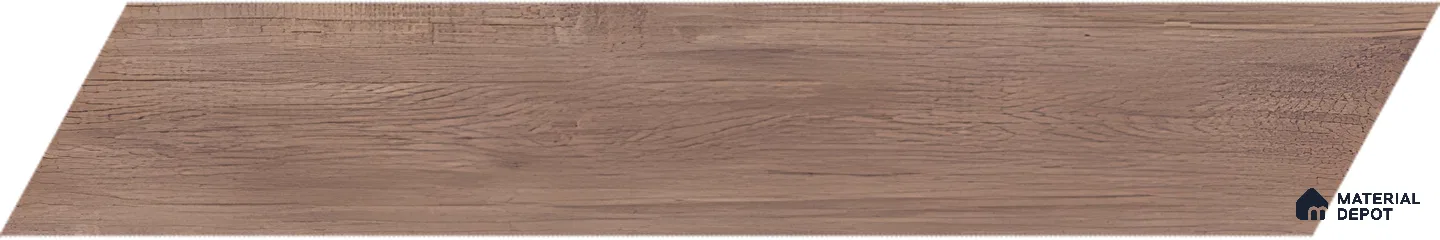 Wood Look Floor Tile TL 10393 Chevron Tropez Pewter 35.43 inch x 6 inch Matte Finish Porcelain Tile - 9 mm | Suitable For living Room, Bedroom, Bathroom | 2-3 mm Spacer is Mandatory