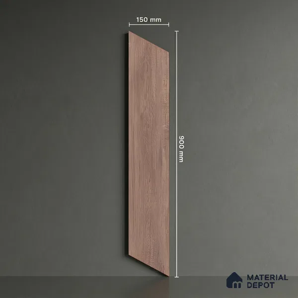 Wood Look Floor Tile TL 10393 Chevron Tropez Pewter 35.43 inch x 6 inch Matte Finish Porcelain Tile - 9 mm | Suitable For living Room, Bedroom, Bathroom | 2-3 mm Spacer is Mandatory