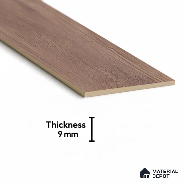 Wood Look Floor Tile TL 10393 Chevron Tropez Pewter 35.43 inch x 6 inch Matte Finish Porcelain Tile - 9 mm | Suitable For living Room, Bedroom, Bathroom | 2-3 mm Spacer is Mandatory