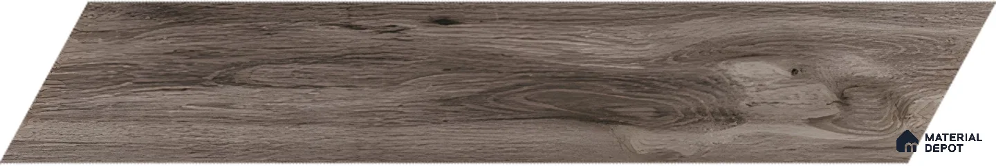 Wood Look Floor Tile TL 10394 Chevron Twilight 35.43 inch x 6 inch Matte Finish Porcelain Tile - 9 mm | Suitable For living Room, Bedroom, Bathroom | 2-3 mm Spacer is Mandatory