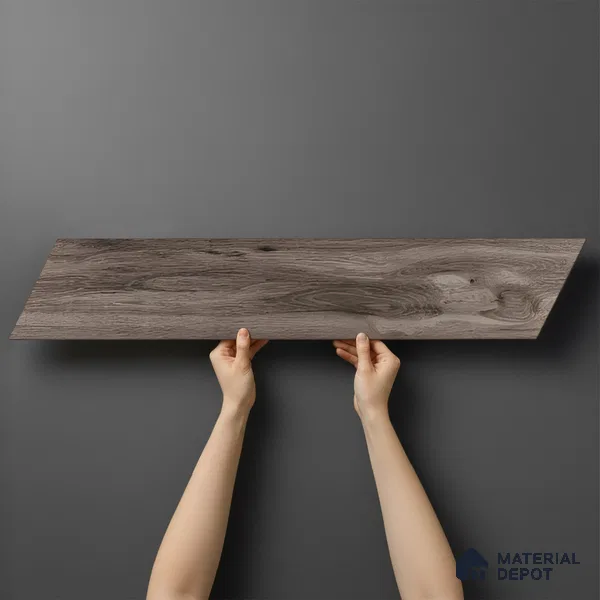Wood Look Floor Tile TL 10394 Chevron Twilight 35.43 inch x 6 inch Matte Finish Porcelain Tile - 9 mm | Suitable For living Room, Bedroom, Bathroom | 2-3 mm Spacer is Mandatory