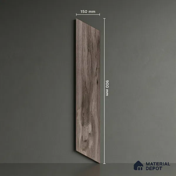 Wood Look Floor Tile TL 10394 Chevron Twilight 35.43 inch x 6 inch Matte Finish Porcelain Tile - 9 mm | Suitable For living Room, Bedroom, Bathroom | 2-3 mm Spacer is Mandatory