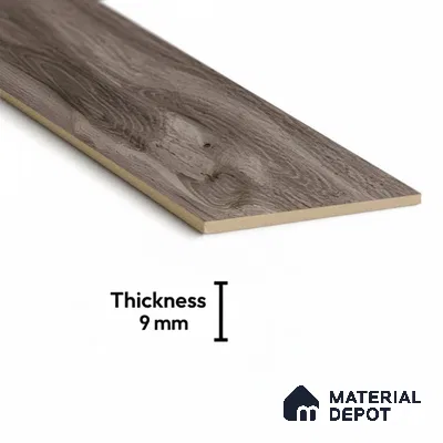 Wood Look Floor Tile TL 10394 Chevron Twilight 35.43 inch x 6 inch Matte Finish Porcelain Tile - 9 mm | Suitable For living Room, Bedroom, Bathroom | 2-3 mm Spacer is Mandatory
