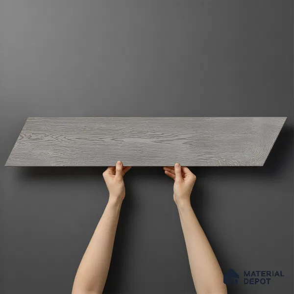 Wood Look Floor Tile TL 10387 B Oak Nouveau Grey 35.43 inch x 6 inch Matte Finish Vitrified Tile - 9 mm | Suitable For living Room, Bedroom, Bathroom | 2-3 mm Spacer is Mandatory