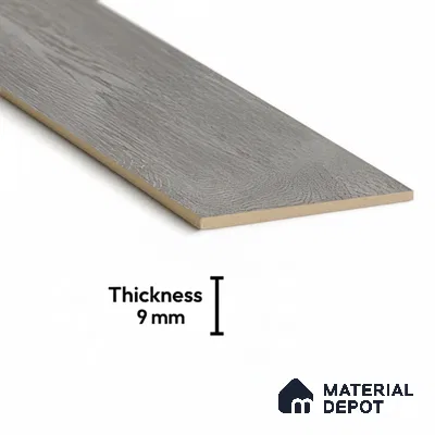 Wood Look Floor Tile TL 10387 B Oak Nouveau Grey 35.43 inch x 6 inch Matte Finish Vitrified Tile - 9 mm | Suitable For living Room, Bedroom, Bathroom | 2-3 mm Spacer is Mandatory