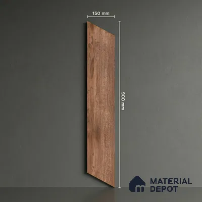 Wood Look Floor Tile TL 10387 C Oak Slate 35.43 inch x 6 inch Matte Finish Vitrified Tile - 9 mm | Suitable For living Room, Bedroom, Bathroom | 2-3 mm Spacer is Mandatory