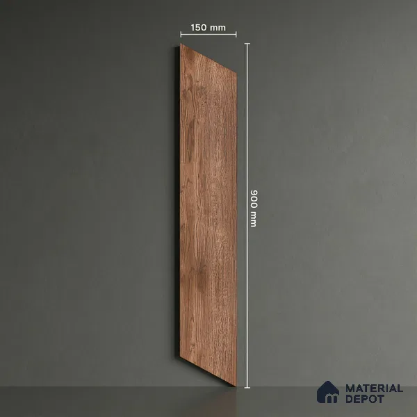 Wood Look Floor Tile TL 10387 C Oak Slate 35.43 inch x 6 inch Matte Finish Vitrified Tile - 9 mm | Suitable For living Room, Bedroom, Bathroom | 2-3 mm Spacer is Mandatory