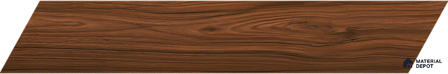 Wood Look Floor Tile TL 10387 D Oak Walnut 35.43 inch x 6 inch Matte Finish Vitrified Tile - 9 mm | Suitable For living Room, Bedroom, Bathroom | 2-3 mm Spacer is Mandatory