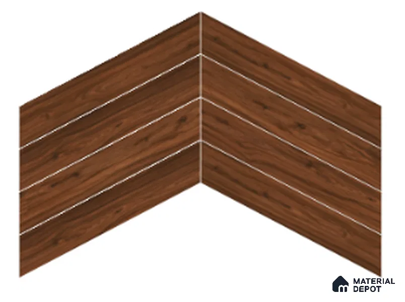 Wood Look Floor Tile TL 10387 D Oak Walnut 35.43 inch x 6 inch Matte Finish Vitrified Tile - 9 mm | Suitable For living Room, Bedroom, Bathroom | 2-3 mm Spacer is Mandatory