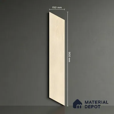 Wood Look Floor Tile TL 10387 Oak Polar 35.43 inch x 6 inch Matte Finish Vitrified Tile - 9 mm | Suitable For living Room, Bedroom, Bathroom | 2-3 mm Spacer is Mandatory